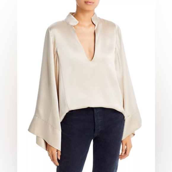 By Malene Birger Lomaria silk blouse shirt size 34 NWOT - Picture 2 of 3